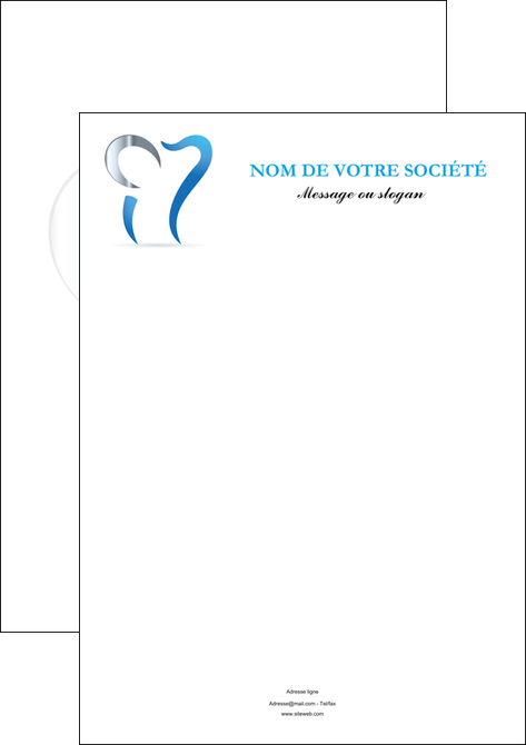 personnaliser modele de affiche dentiste dents soins dentaires caries MFLUOO27151