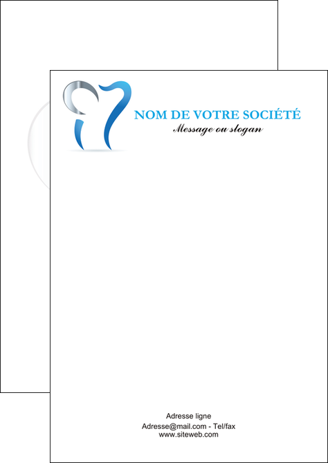 creation graphique en ligne flyers dentiste dents soins dentaires caries MFLUOO27155