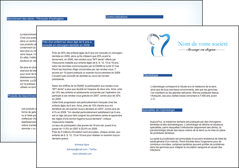 modele depliant 2 volets  4 pages  dentiste dents soins dentaires caries MFLUOO27167