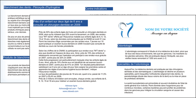 imprimer depliant 2 volets  4 pages  dentiste dents soins dentaires caries MFLUOO27169
