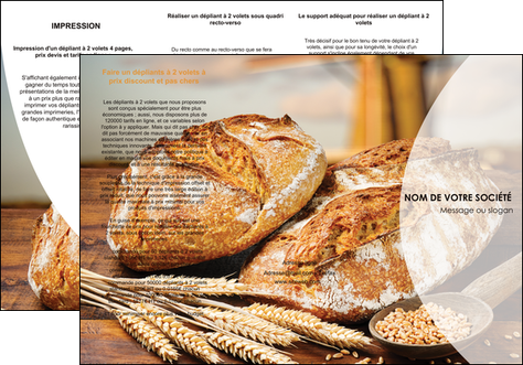 exemple depliant 3 volets  6 pages  sandwicherie et fast food boulangerie boulanger boulange MID27205