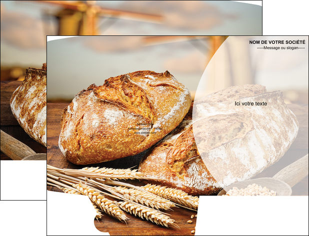 imprimer pochette a rabat sandwicherie et fast food boulangerie boulanger boulange MID27223