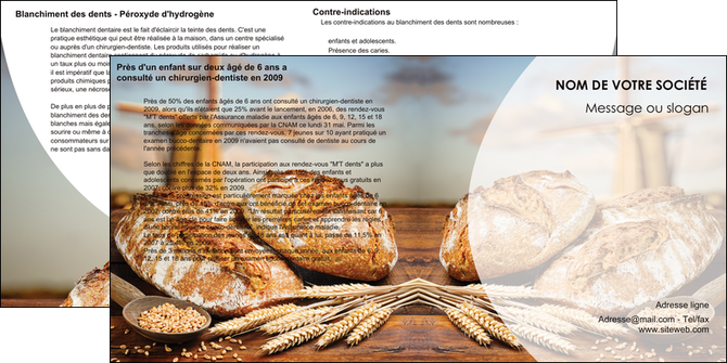 imprimerie depliant 2 volets  4 pages  sandwicherie et fast food boulangerie boulanger boulange MID27225