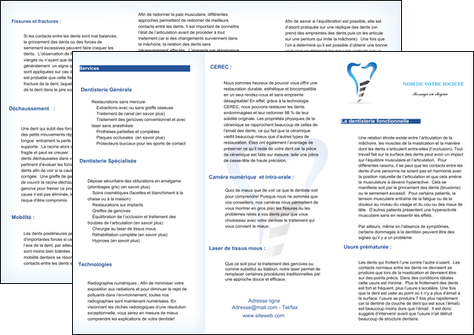 imprimer depliant 3 volets  6 pages  dentiste dents soins dentaires caries MFLUOO27283