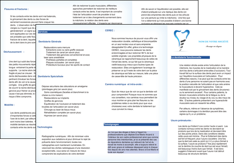 maquette en ligne a personnaliser depliant 3 volets  6 pages  dentiste dents soins dentaires caries MFLUOO27285