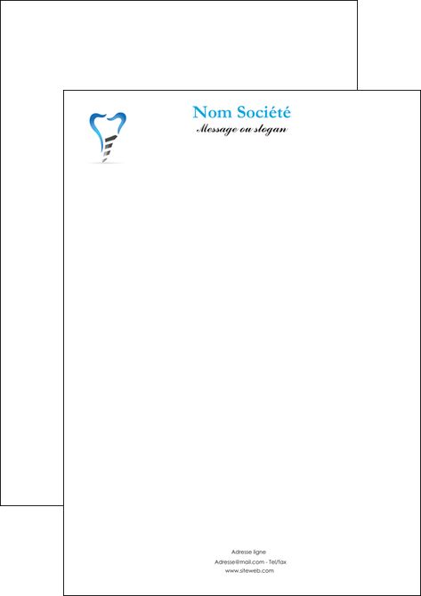 impression tete de lettre dentiste dents soins dentaires caries MFLUOO27293