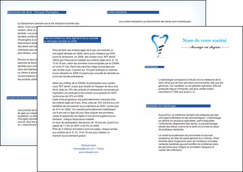 imprimerie depliant 2 volets  4 pages  dentiste dents soins dentaires caries MFLUOO27297