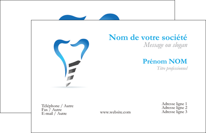 cree carte de visite dentiste dents soins dentaires caries MFLUOO27299