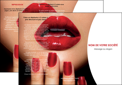 exemple depliant 3 volets  6 pages  centre esthetique  ongles vernis vernis a ongles MFLUOO27355