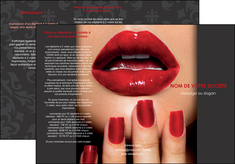 faire modele a imprimer depliant 3 volets  6 pages  cosmetique ongles vernis vernis a ongles MIDBE27415