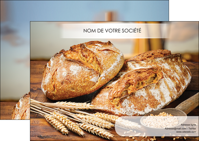 maquette en ligne a personnaliser affiche sandwicherie et fast food boulangerie boulanger boulange MID27449