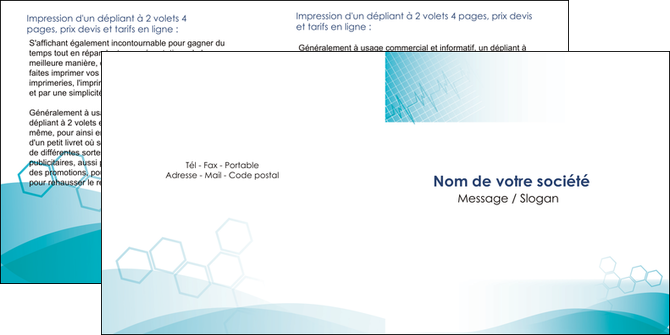creation graphique en ligne depliant 2 volets  4 pages  medecin texture contexture structure MIDBE27701