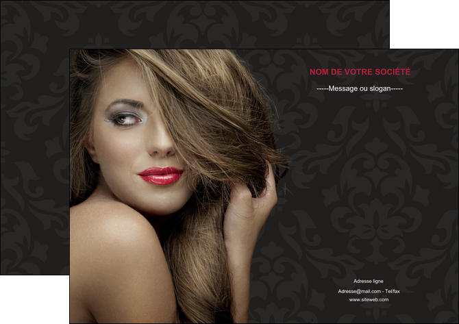 personnaliser maquette affiche centre esthetique  coiffure salon de coiffure salon de beaute MFLUOO27719