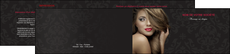 faire depliant 2 volets  4 pages  centre esthetique  coiffure salon de coiffure salon de beaute MFLUOO27731