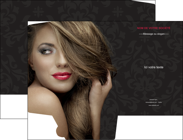 exemple pochette a rabat centre esthetique  coiffure salon de coiffure salon de beaute MFLUOO27735