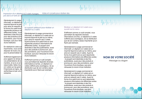 faire depliant 3 volets  6 pages  materiel de sante texture contexture structure MIDBE27839