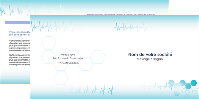 realiser depliant 2 volets  4 pages  materiel de sante texture contexture structure MIDBE27845