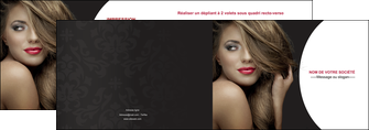imprimer depliant 2 volets  4 pages  centre esthetique  cheveux coiffure salon de coiffure MFLUOO27917