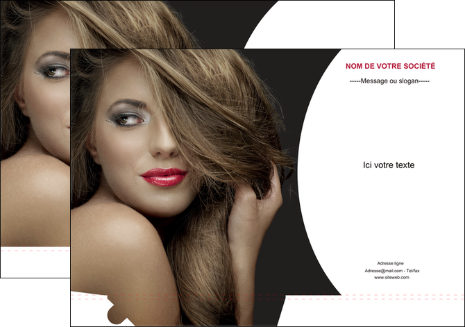 imprimerie pochette a rabat centre esthetique  cheveux coiffure salon de coiffure MLIGCH27921