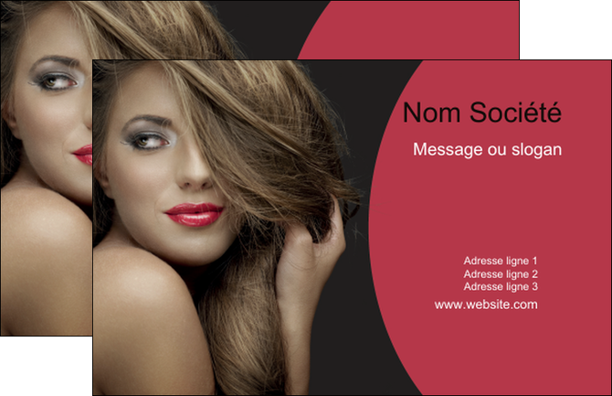 creer modele en ligne carte de visite centre esthetique  cheveux coiffure salon de coiffure MFLUOO27931