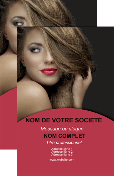 realiser carte de visite centre esthetique  cheveux coiffure salon de coiffure MFLUOO27953