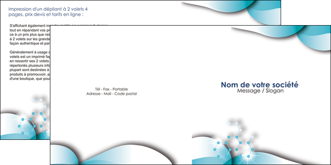 exemple depliant 2 volets  4 pages  medecin texture contexture structure MIDBE27985
