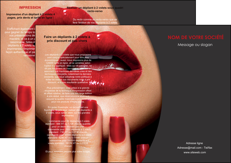 creer modele en ligne depliant 3 volets  6 pages  centre esthetique  beaute institut de beaute institut de beaute professionnel MFLUOO28075