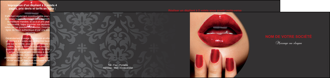 modele depliant 2 volets  4 pages  centre esthetique  beaute institut de beaute institut de beaute professionnel MFLUOO28091