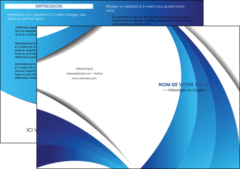 modele en ligne depliant 2 volets  4 pages  conceptuel couverture creatif MFLUOO28111