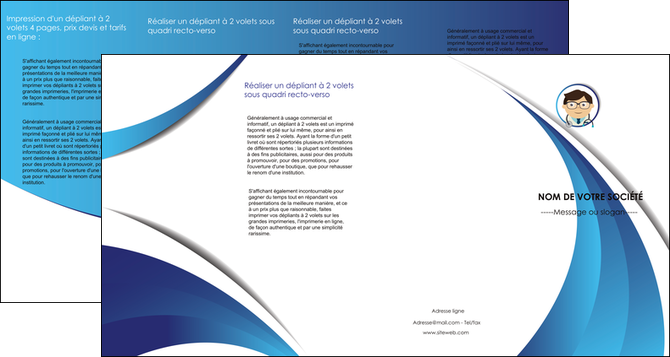 faire modele a imprimer depliant 4 volets  8 pages  chirurgien medecin medecine cabinet medical MIDBE28153
