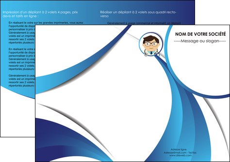 faire modele a imprimer depliant 2 volets  4 pages  chirurgien medecin medecine cabinet medical MIDBE28159