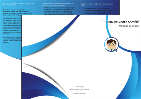 faire modele a imprimer depliant 3 volets  6 pages  chirurgien medecin medecine cabinet medical MIDBE28167