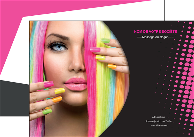 personnaliser modele de affiche centre esthetique  coiffure coiffeur coiffeuse MFLUOO28295