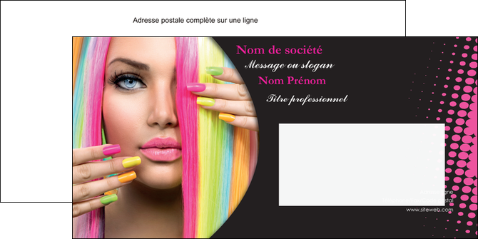 maquette en ligne a personnaliser enveloppe centre esthetique  coiffure coiffeur coiffeuse MFLUOO28317