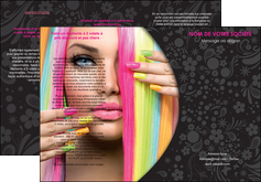 realiser depliant 3 volets  6 pages  cosmetique coiffure coiffeur coiffeuse MIDLU28461