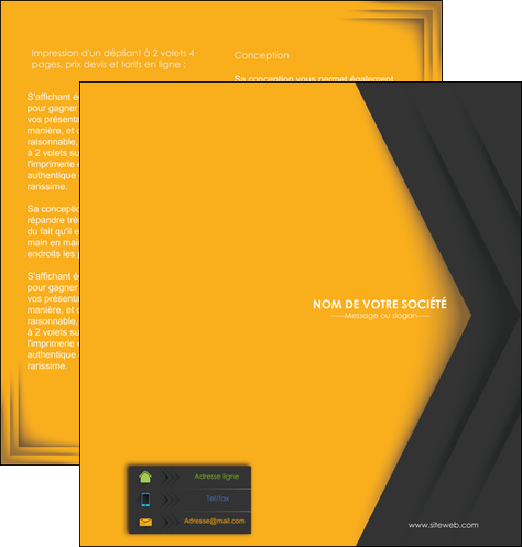 faire modele a imprimer depliant 2 volets  4 pages  texture structure design MIDBE28665