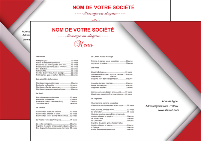 imprimer set de table restaurant du monde set de table menu set de table menu MIDBE28717