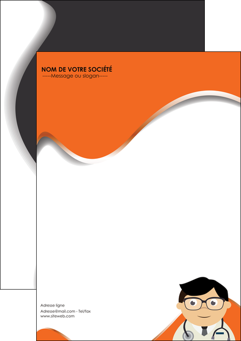 creation graphique en ligne flyers materiel de sante medecin medecine docteur MIDBE28799