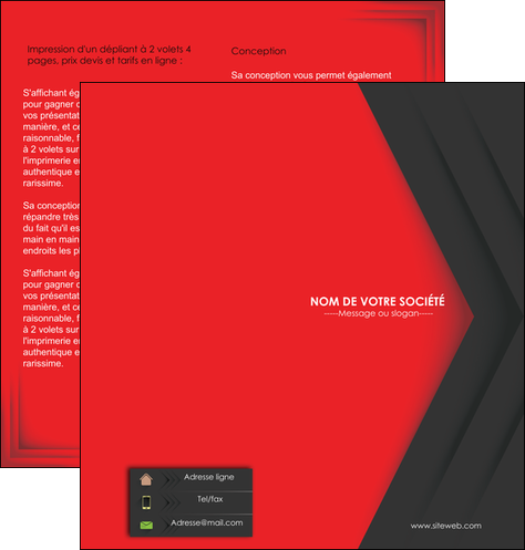 modele depliant 2 volets  4 pages  texture structure courbes MFLUOO28849