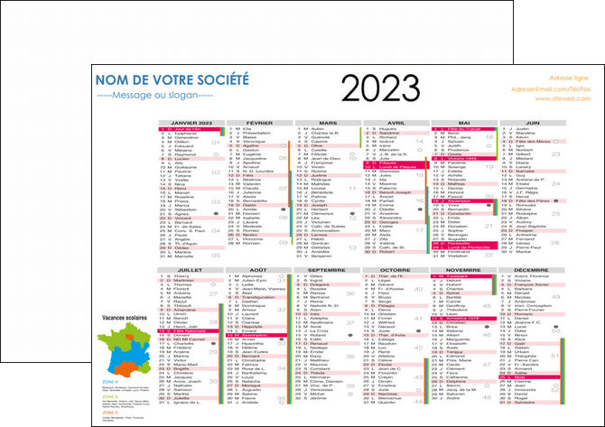 modele flyers calendrier 2020 bancaire calendrier de bureau MIDLU28869