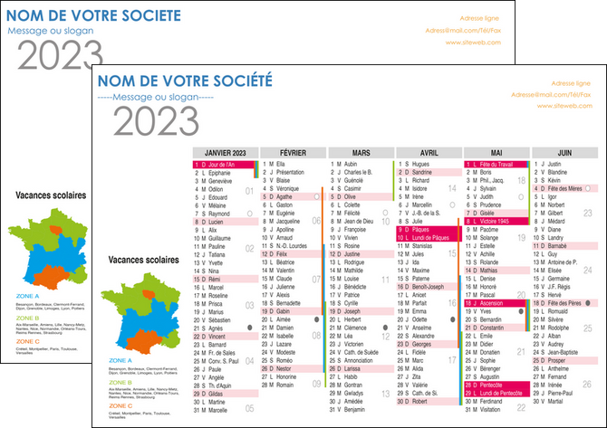 personnaliser modele de flyers gabarit calendrier 2020 bancaire a4 recto et verso calendrier de bureau 12 mois MIDLU28875
