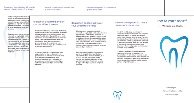 personnaliser maquette depliant 4 volets  8 pages  dentiste dents dentiste dentier MFLUOO28991