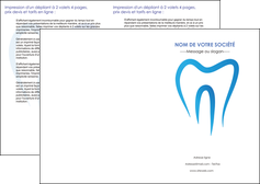 exemple depliant 2 volets  4 pages  dentiste dents dentiste dentier MFLUOO28999