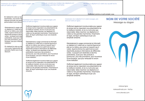 imprimer depliant 3 volets  6 pages  dentiste dents dentiste dentier MFLUOO29005