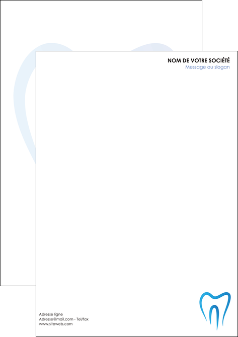 modele en ligne tete de lettre dentiste dents dentiste dentier MFLUOO29009