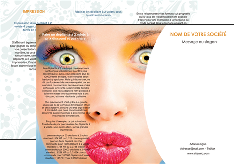 impression depliant 3 volets  6 pages  centre esthetique  beaute bien etre coiffure MFLUOO29025