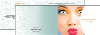 faire modele a imprimer depliant 2 volets  4 pages  centre esthetique  beaute bien etre coiffure MFLUOO29037