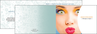 creation graphique en ligne depliant 2 volets  4 pages  centre esthetique  beaute bien etre coiffure MFLUOO29039