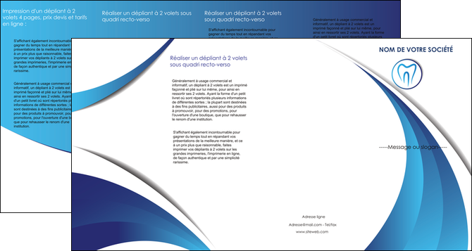 maquette en ligne a personnaliser depliant 4 volets  8 pages  dentiste dents dentiste dentier MFLUOO29101