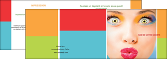 realiser depliant 2 volets  4 pages  cosmetique beaute bien etre coiffure MLGI29329